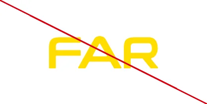Usage interdit du logo FAR : jaune sur blanc · 1,35 : 1